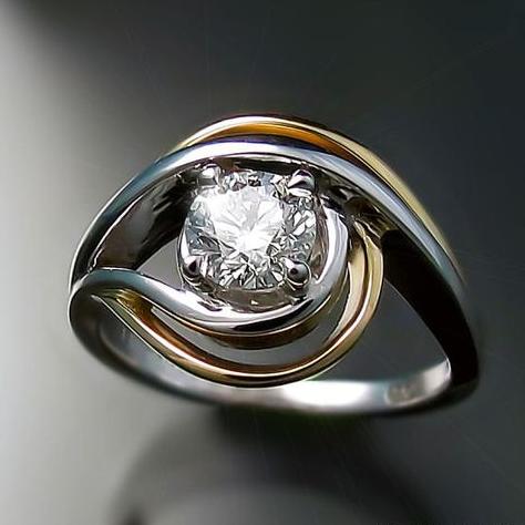 Vintage Zirconia Silver Eye Ring