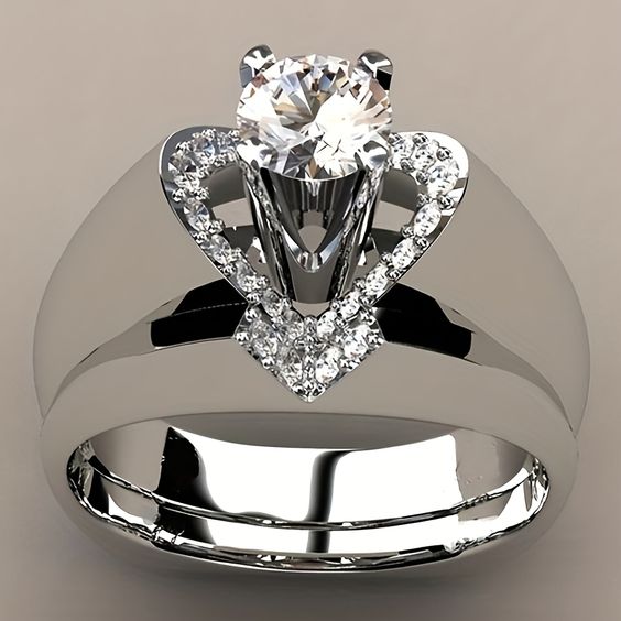 Vintage Silver & Zirconia Ring