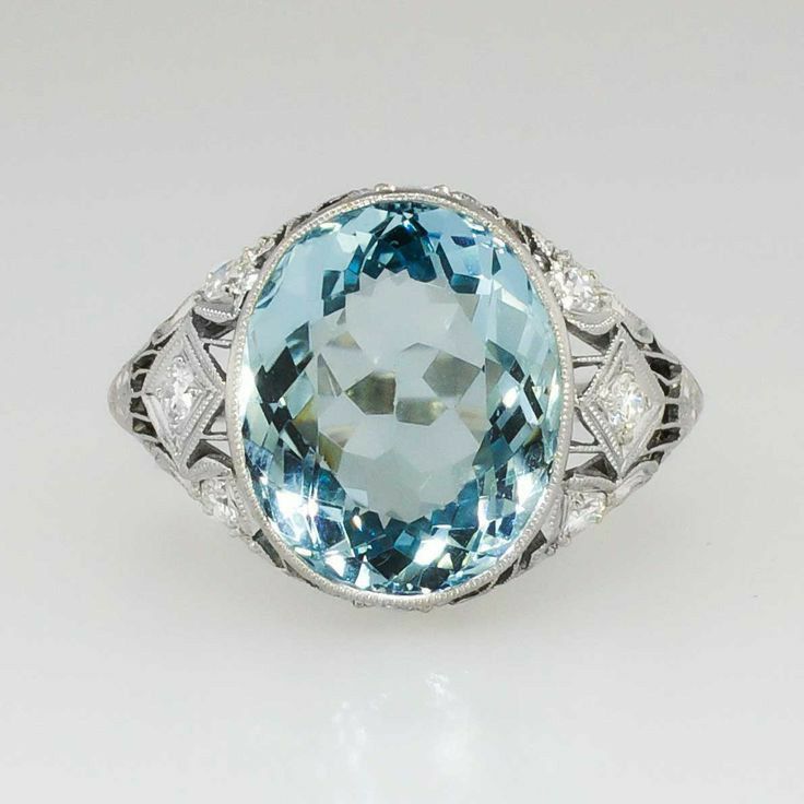 Vintage Glass Blue Ring