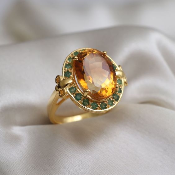 Vintage Tiger Eye Crystal Ring