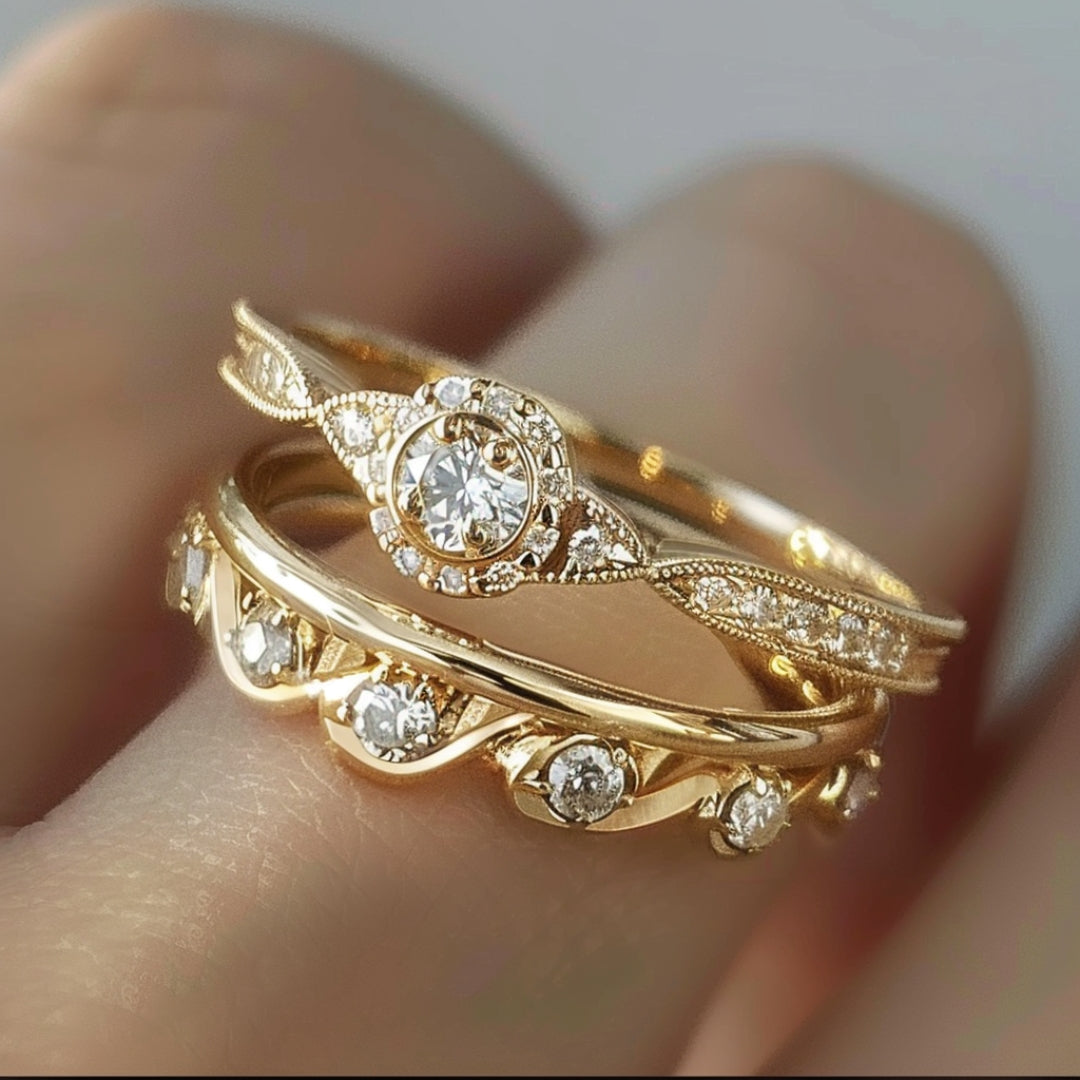 Elegant Bright Gold Ring