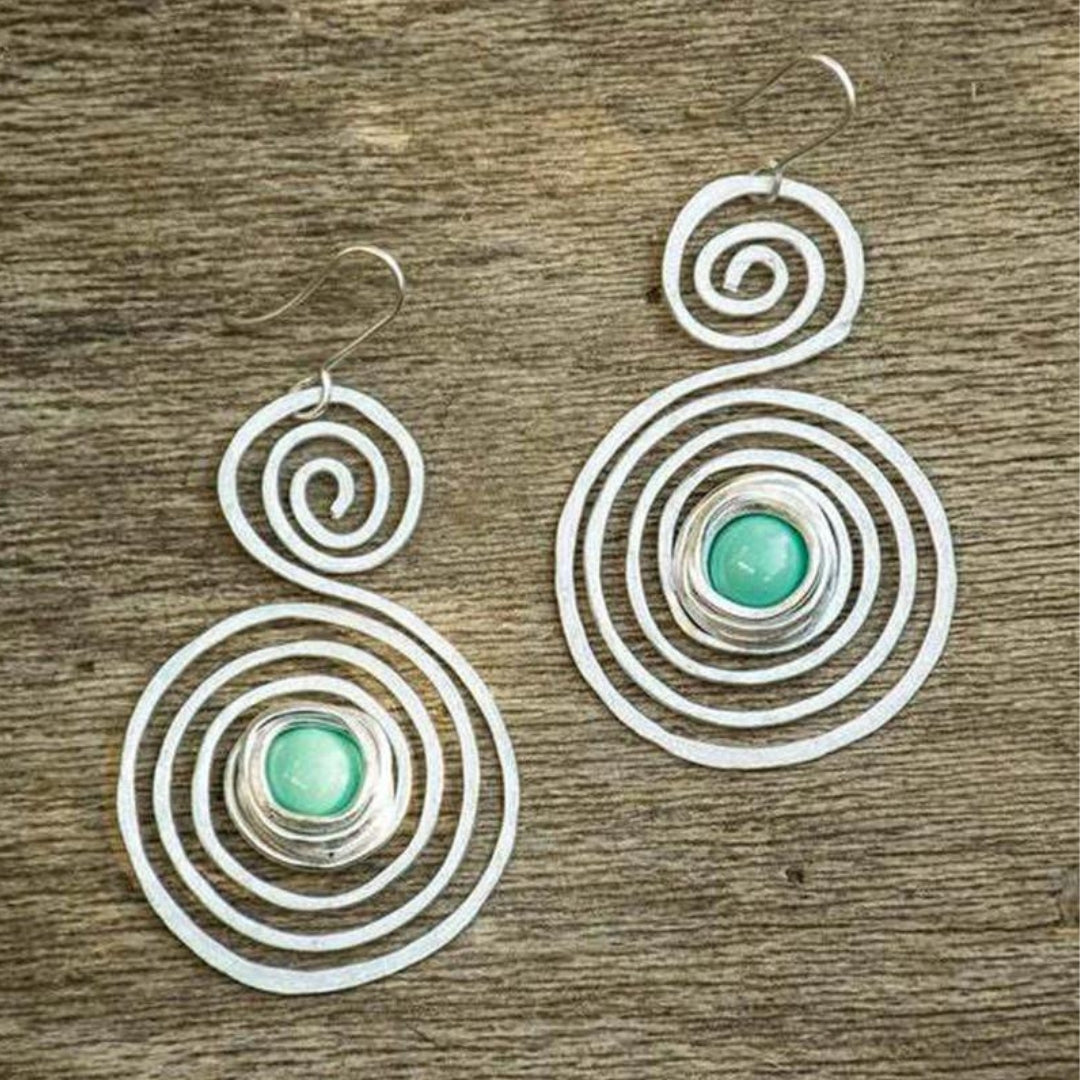 Boho spiral earrings