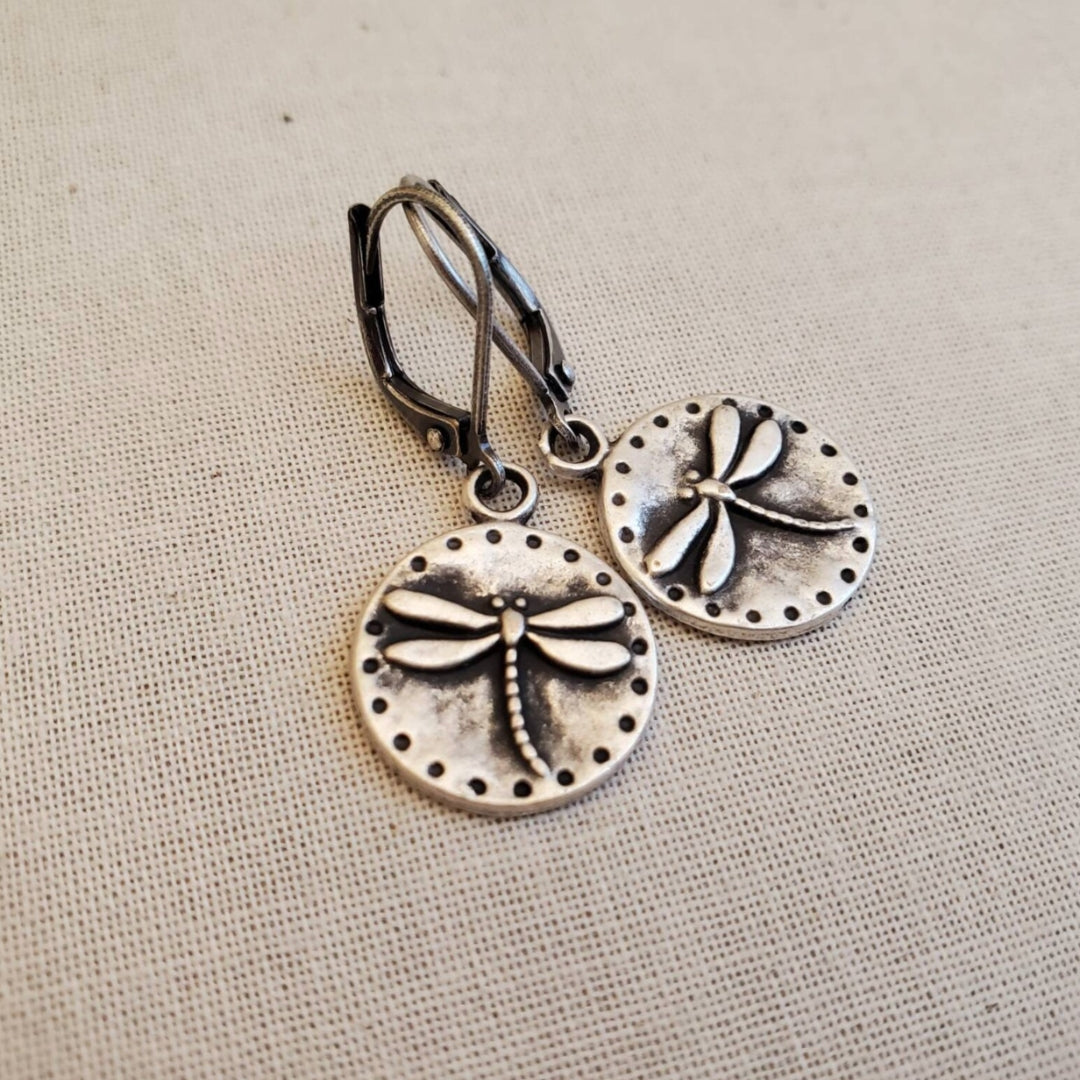 Sterling Silver Dragonfly Earrings