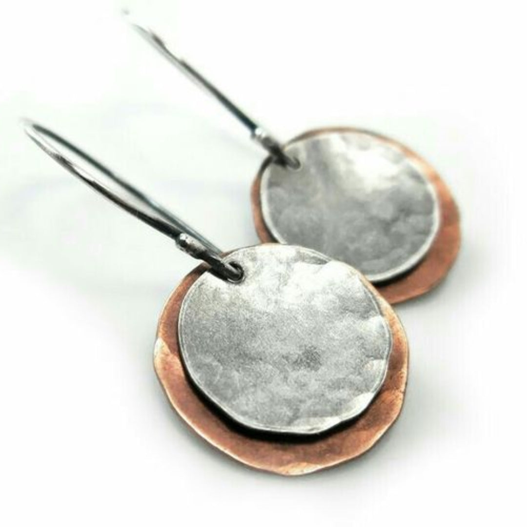 Vintage Silver & Bronze Plated Earrings