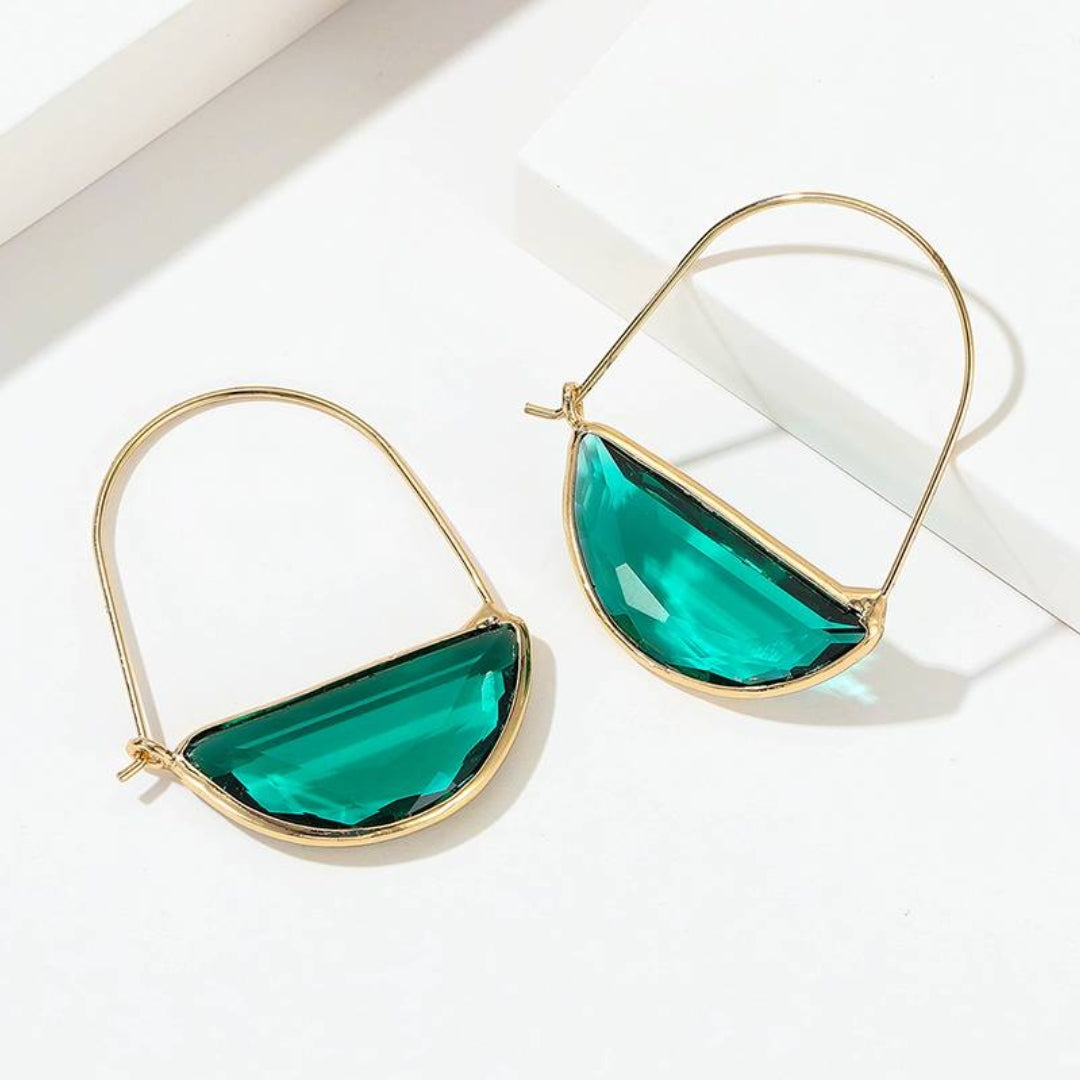 Vintage Turquoise Glass Earrings