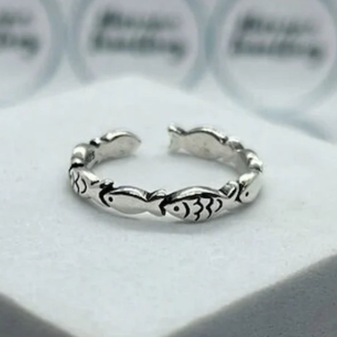 Vintage Silver Fish Ring