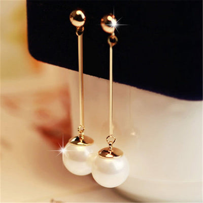 Luxury Dangling Earrings with Special Hand-Plaid Pearls