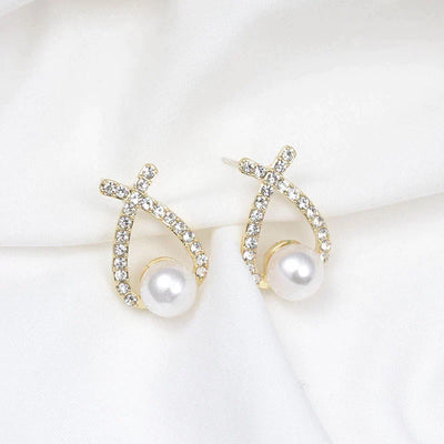 Pearl Earrings with Glitter