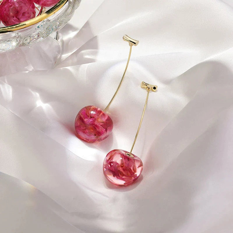 Pink Cherry Luxury Earrings