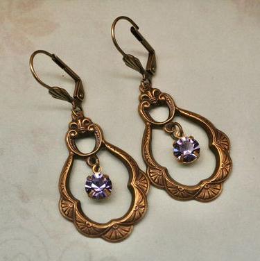 Vintage Hollow Bronze Earrings