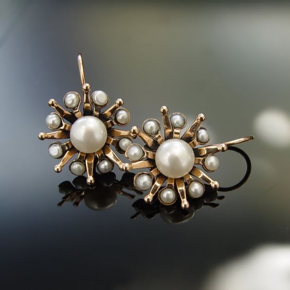 Vintage Starlight Pearl Earrings