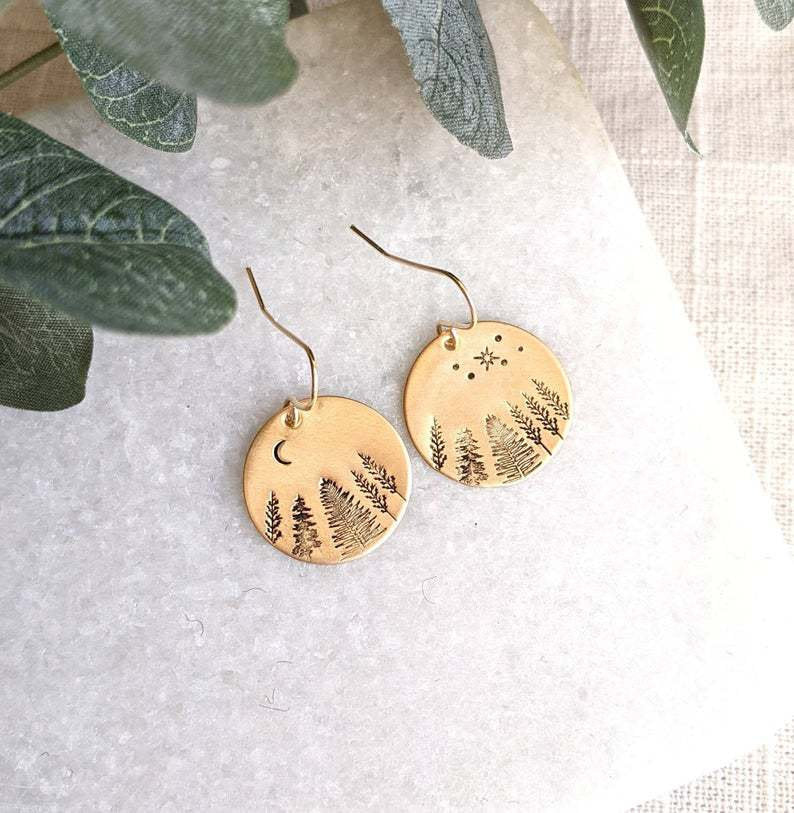 Starry Night Boho Earrings in Gold