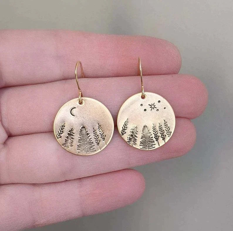 Starry Night Boho Earrings in Gold