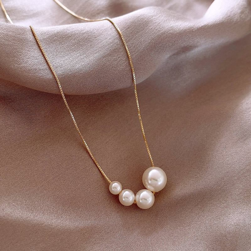 Gold Freshwater Pearl Necklace