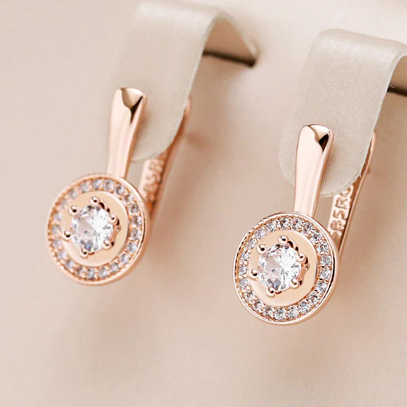 Elegant Rounded Zirconia Earrings