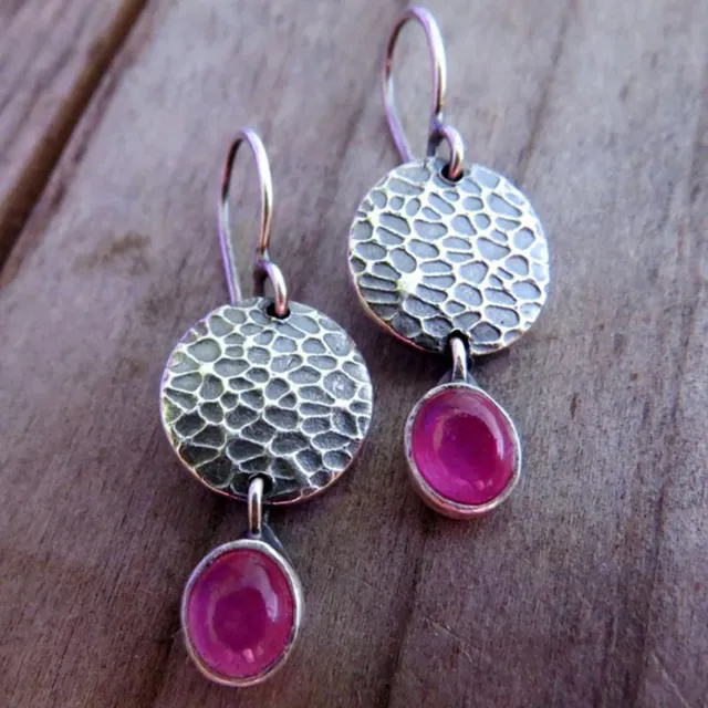 Vintage Pink Crystal Earrings4