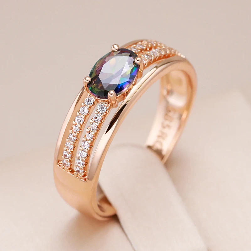 Elegant Colorful Crystal Ring