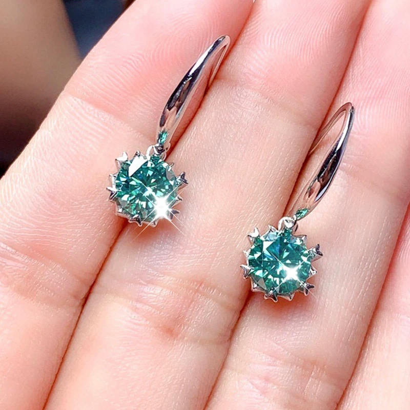 Elegant Green Zirconia Earrings