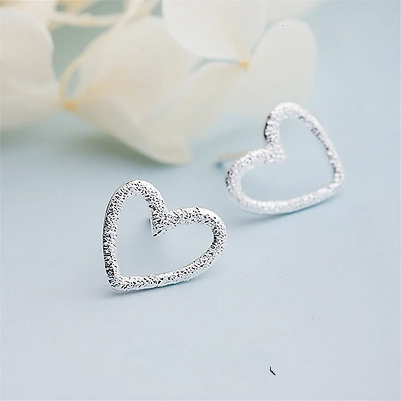 Bright Heart Silver Earrings