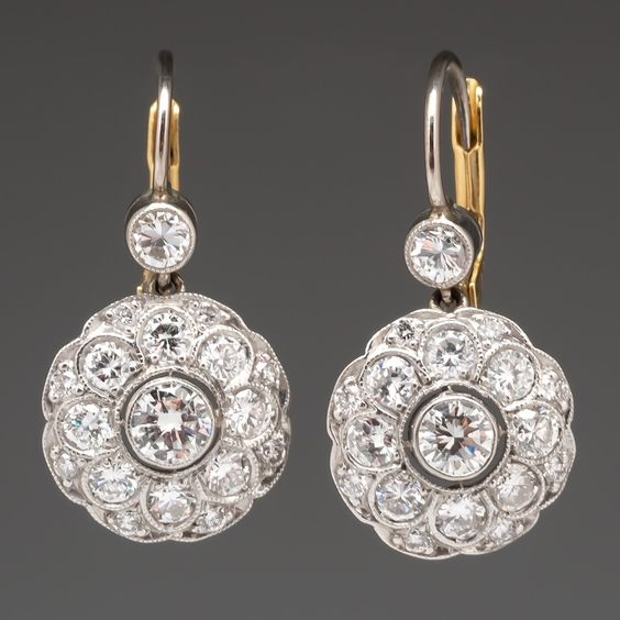 Vintage Bright Rounded Zirconia Earrings