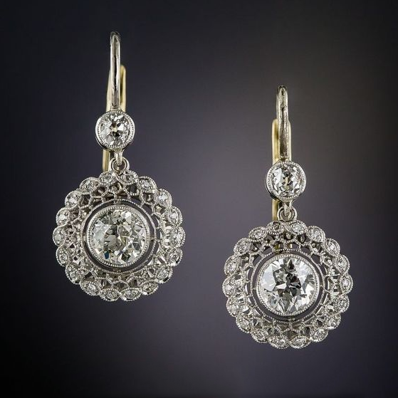 Vintage Mandala Zirconia Earrings