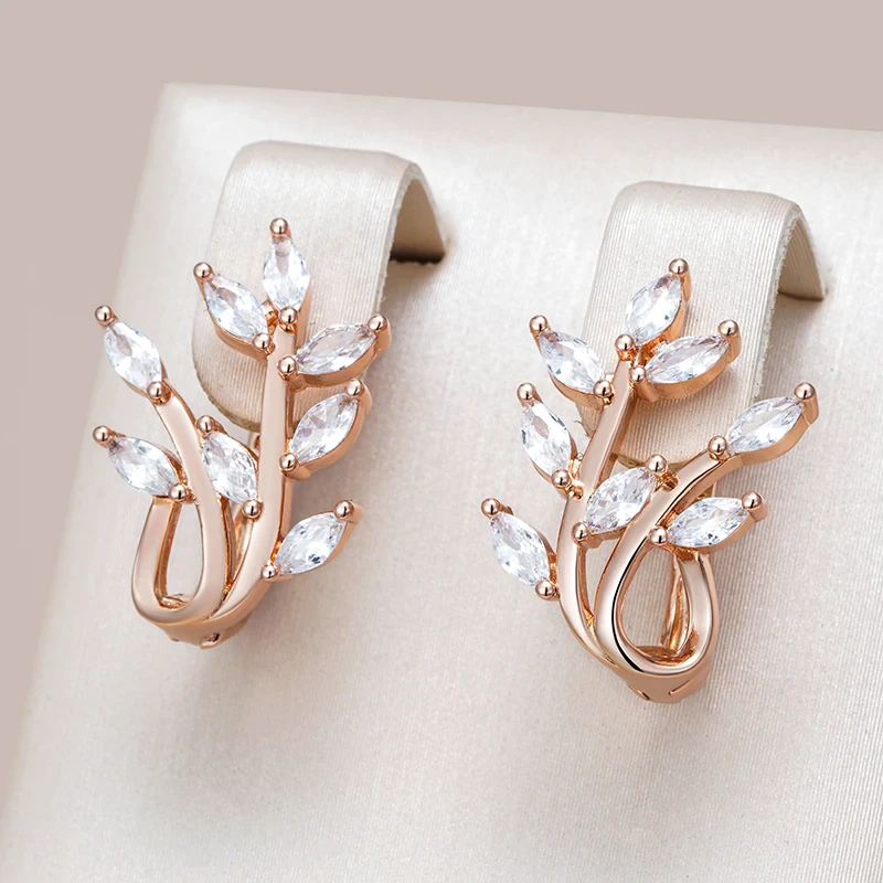 Elegant Zirconia Branch Earrings