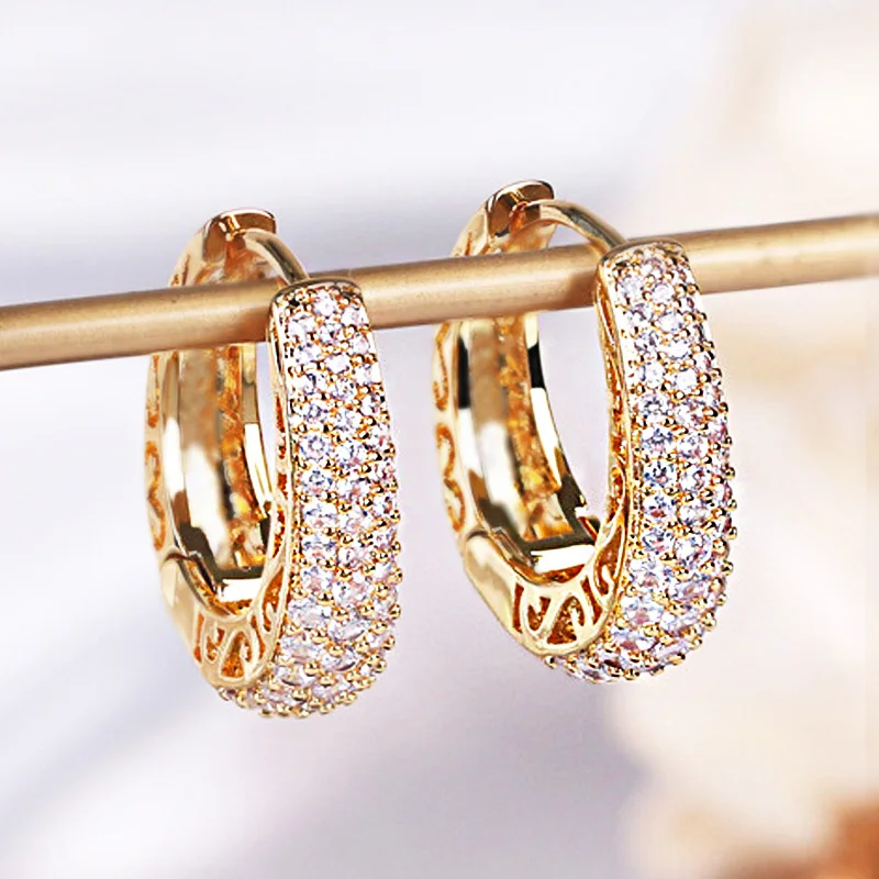 Elegant Bright Golden Hoops