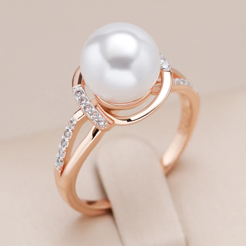 Elegant Bright Pearl Ring