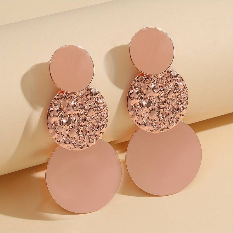 Vintage Rounded Pink Earrings