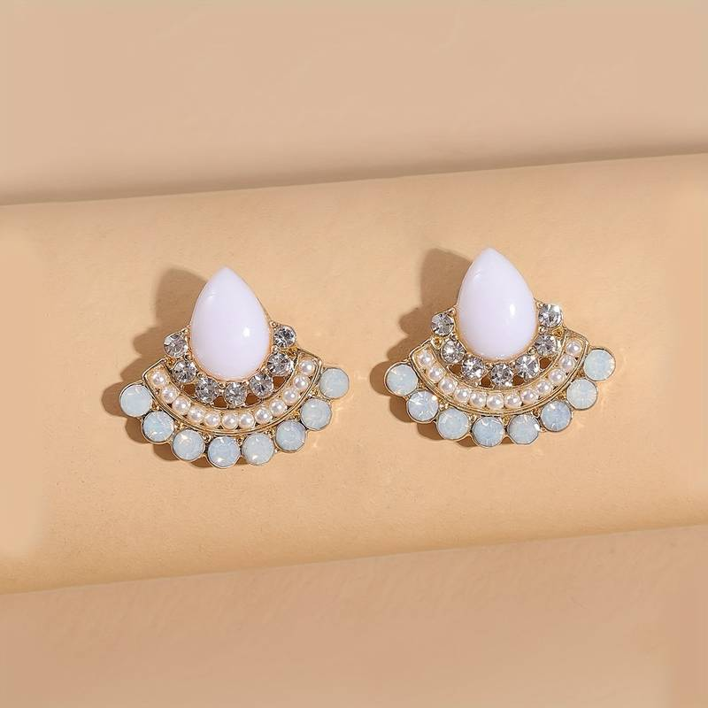 Elegant White Drop Earrings