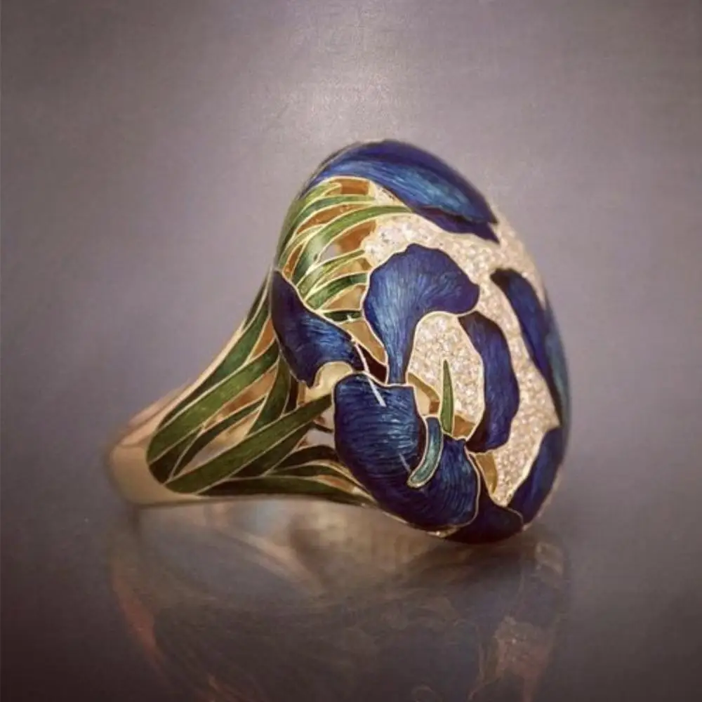 Vintage Hand Painted Ring