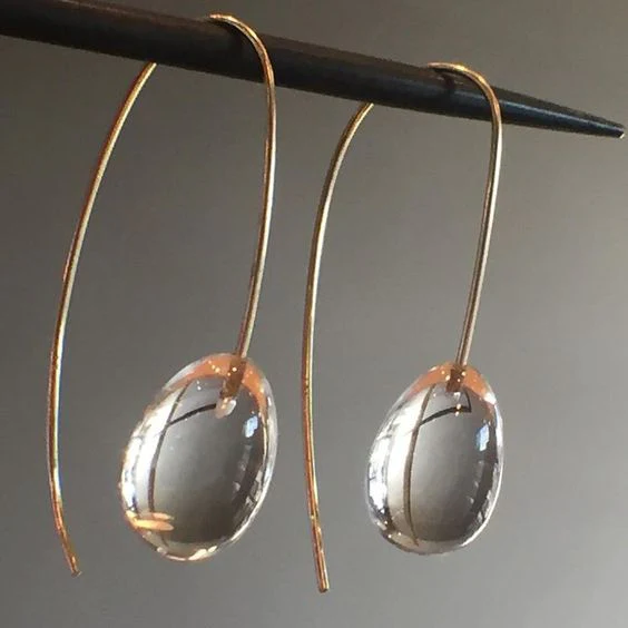 Vintage Grey Crystal Drop Earrings