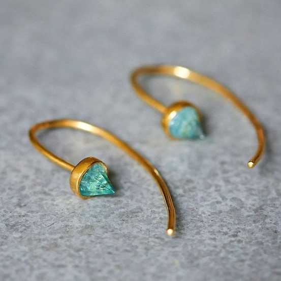 Vintage Turquoise Diamond Earrings