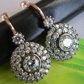 Crystal Mandala Vintage Earrings