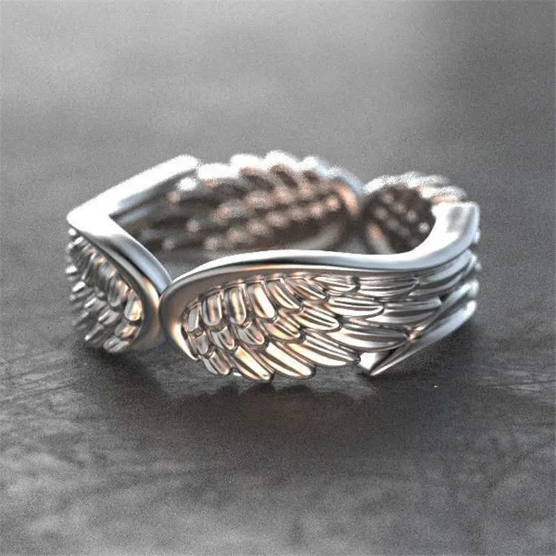 Elegant Wing Silver Ring