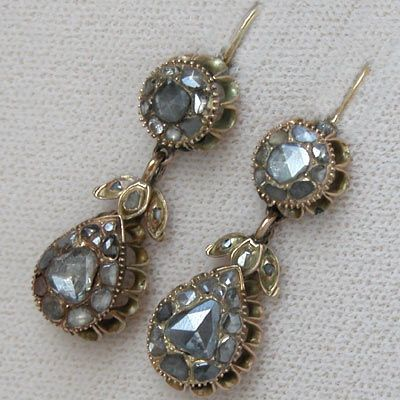 Vintage Drop Glass Earrings