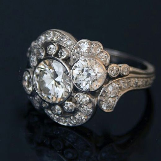 Vintage Crystal Rounds Ring