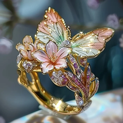 Vintage Golden Brimhaven Floral Ring