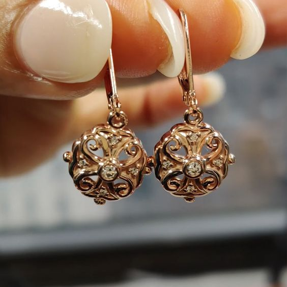 Vintage Hollow Rounded Mandala Earrings