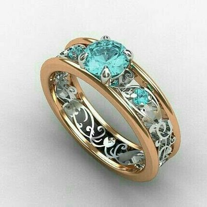 Vintage Blue Sky Zirconia Ring