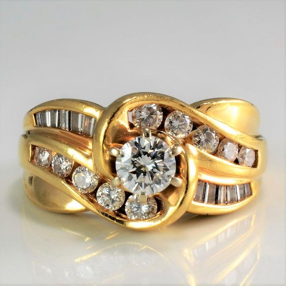 Vintage Gold Zirconia Ring