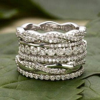 Vintage Layered Zirconia Ring