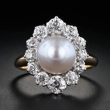 Vintage Mandala Pearl Ring