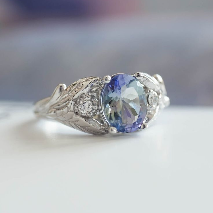 Vintage Blue Stone Silver Ring