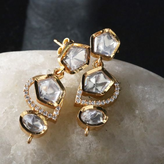 Vintage Crystaline Dangling Earrings