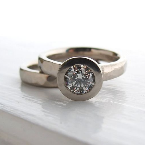 Vintage Silvered Zirconia Ring Set