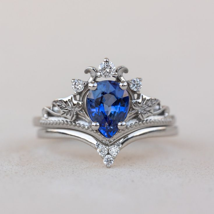 Vintage Blue & Silver Bright Ring