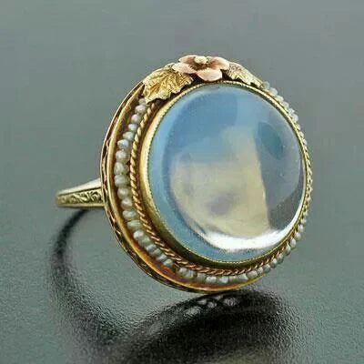 Vintage Rounded Moonstone Ring