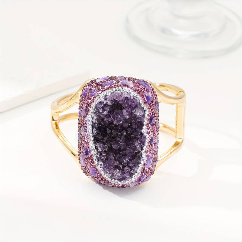 Vintage Purple Bright Gold Ring