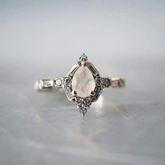 Vintage Moonstone Starlight Ring